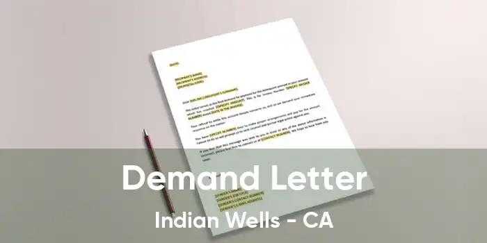 Demand Letter Indian Wells - CA