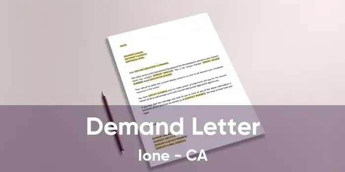 Demand Letter Ione - CA