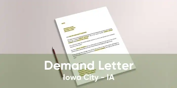 Demand Letter Iowa City - IA