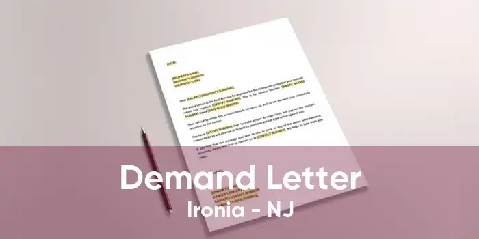 Demand Letter Ironia - NJ