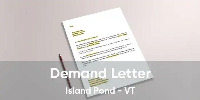 Demand Letter Island Pond - VT