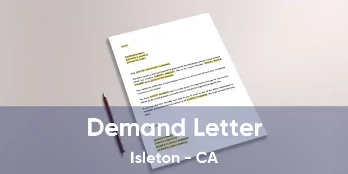  Demand Letter Isleton - CA