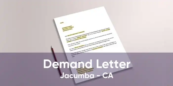 Demand Letter Jacumba - CA