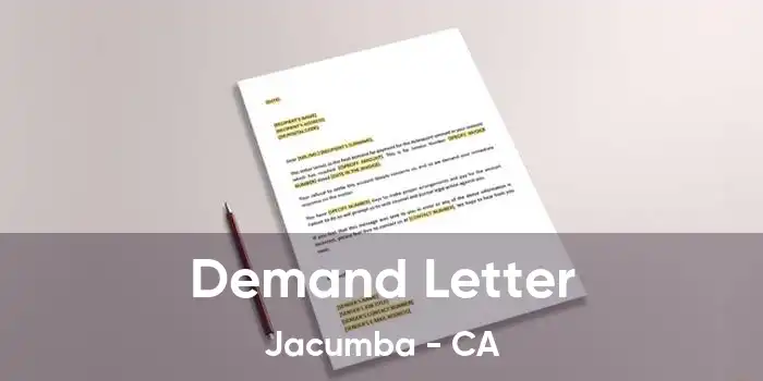 Demand Letter Jacumba - CA