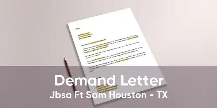 Demand Letter Jbsa Ft Sam Houston - TX