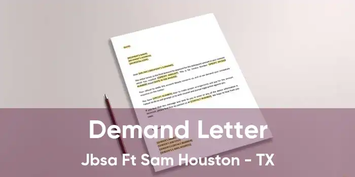 Demand Letter Jbsa Ft Sam Houston - TX