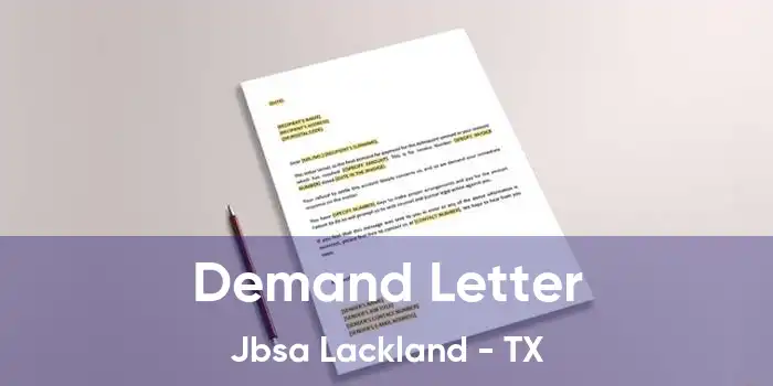 Demand Letter Jbsa Lackland - TX