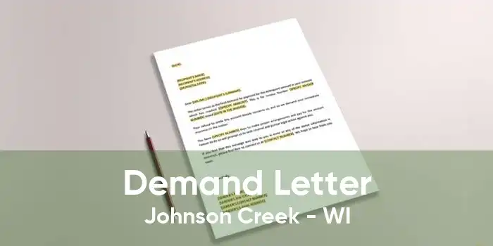 Demand Letter Johnson Creek - WI