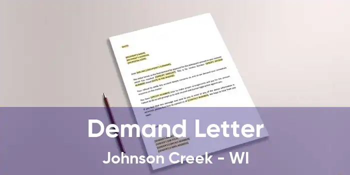  Demand Letter Johnson Creek - WI