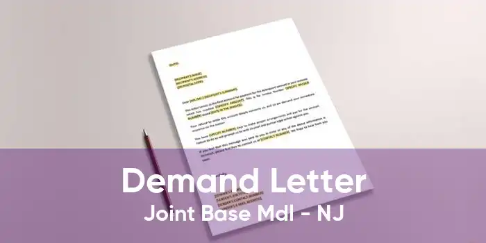 Demand Letter Joint Base Mdl - NJ