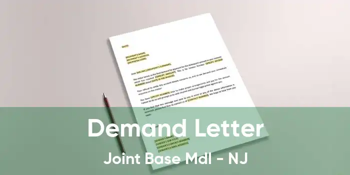 Demand Letter Joint Base Mdl - NJ