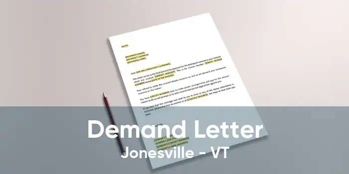 Demand Letter Jonesville - VT