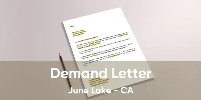 Demand Letter June Lake - CA