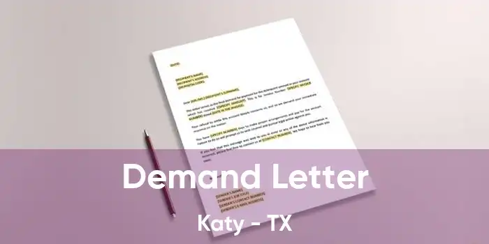 Demand Letter Katy - TX