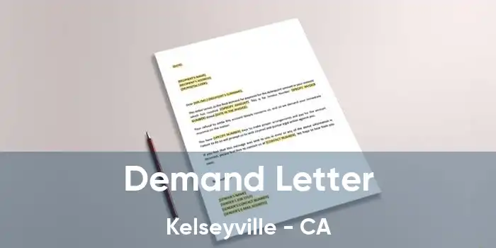 Demand Letter Kelseyville - CA