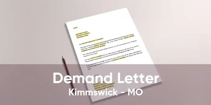 Demand Letter Kimmswick - MO