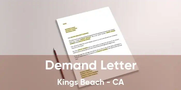 Demand Letter Kings Beach - CA