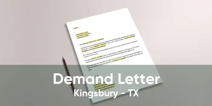 Demand Letter Kingsbury - TX