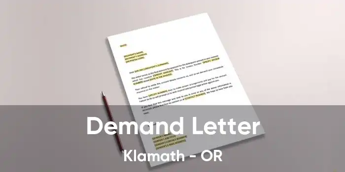  Demand Letter Klamath - OR