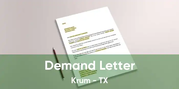 Demand Letter Krum - TX