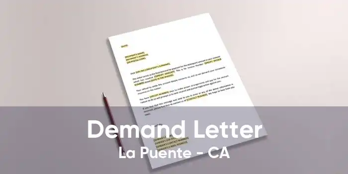 Demand Letter La Puente - CA