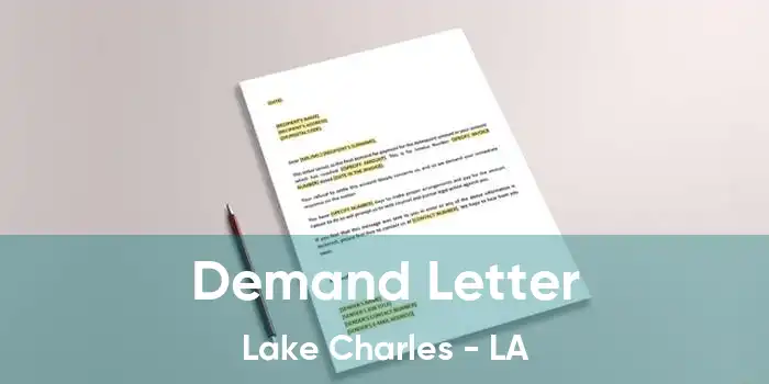  Demand Letter Lake Charles - LA