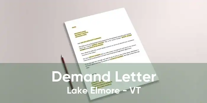 Demand Letter Lake Elmore - VT