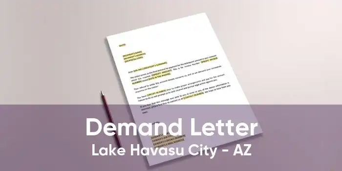 Demand Letter Lake Havasu City - AZ
