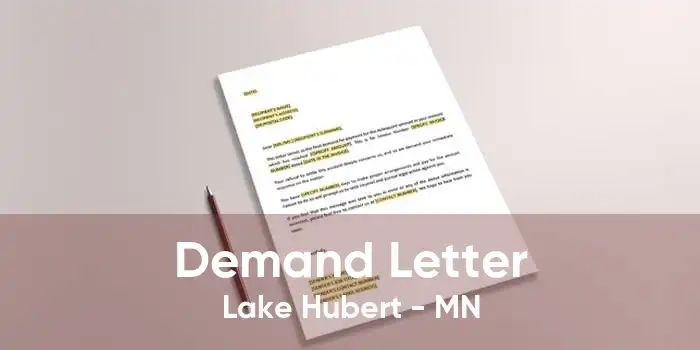 Demand Letter Lake Hubert - MN
