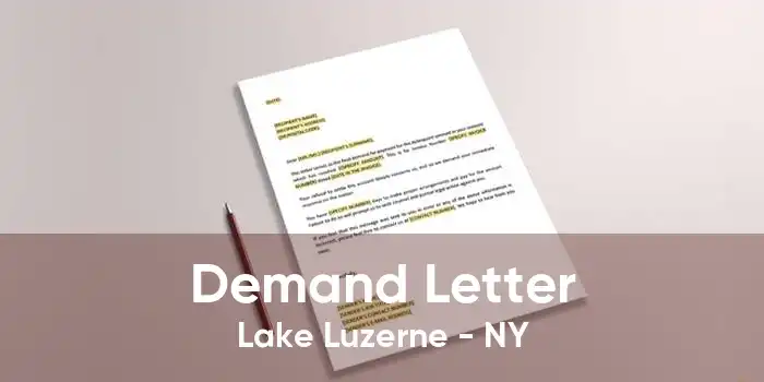 Demand Letter Lake Luzerne - NY