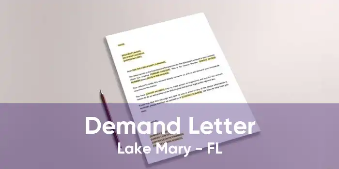 Demand Letter Lake Mary - FL