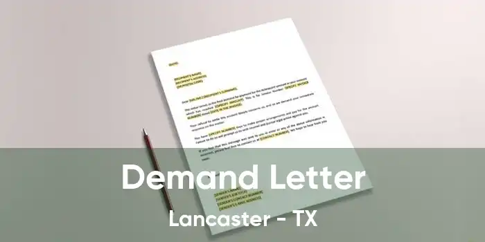 Demand Letter Lancaster - TX