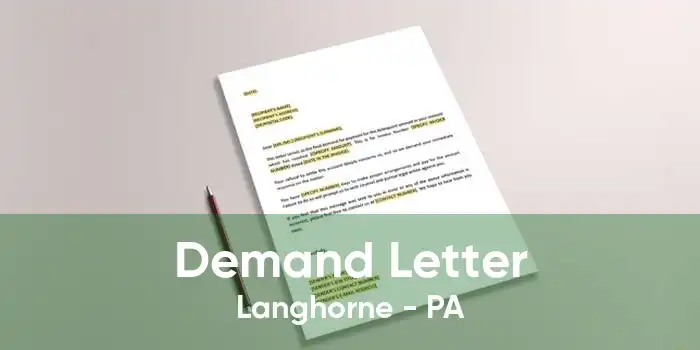 Demand Letter Langhorne - PA
