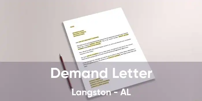 Demand Letter Langston - AL