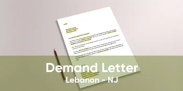Demand Letter Lebanon - NJ