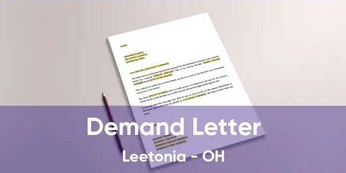 Demand Letter Leetonia - OH