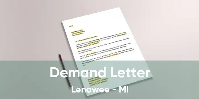  Demand Letter Lenawee - MI