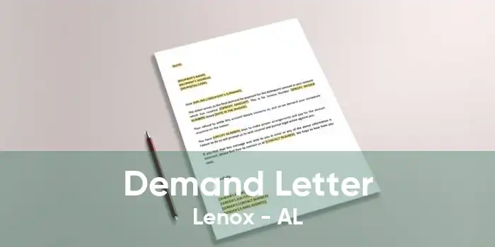Demand Letter Lenox - AL