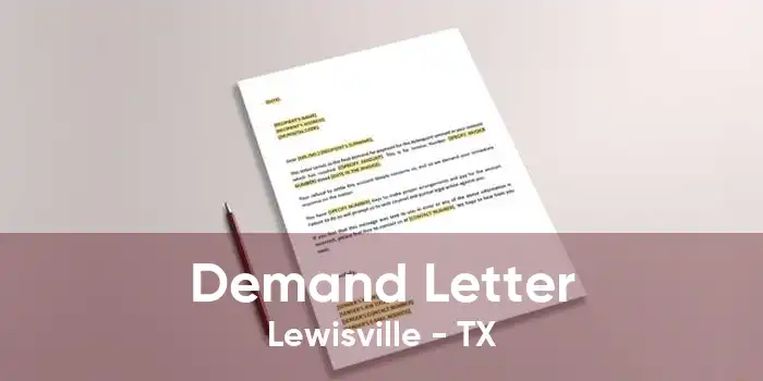 Demand Letter Lewisville - TX