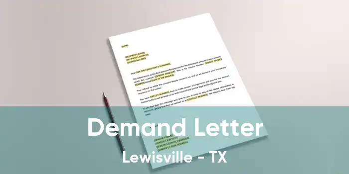 Demand Letter Lewisville - TX