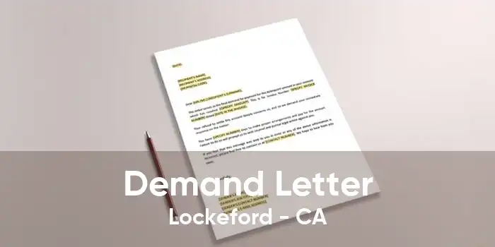 Demand Letter Lockeford - CA