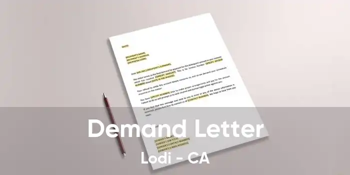 Demand Letter Lodi - CA