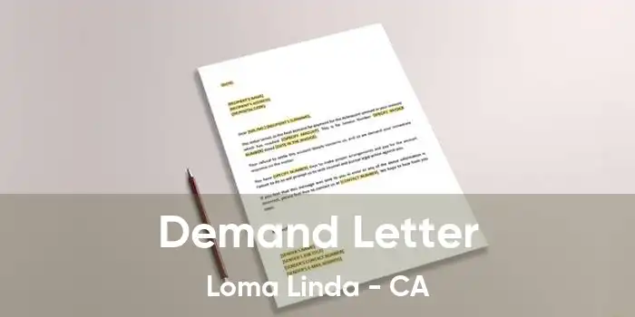 Demand Letter Loma Linda - CA