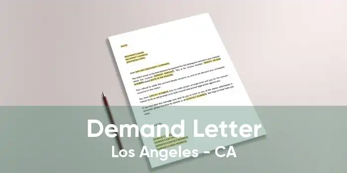 Demand Letter Los Angeles - CA