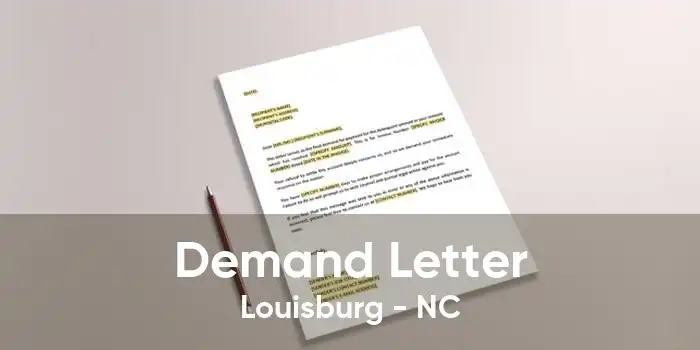 Demand Letter Louisburg - NC