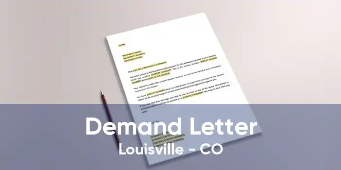 Demand Letter Louisville - CO