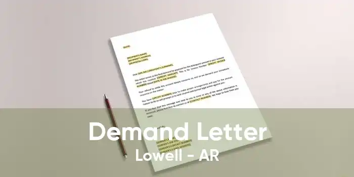 Demand Letter Lowell - AR