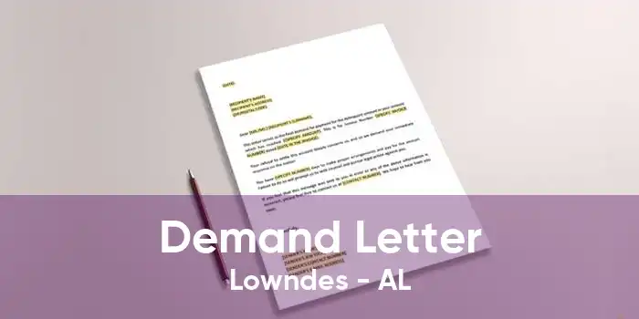 Demand Letter Lowndes - AL