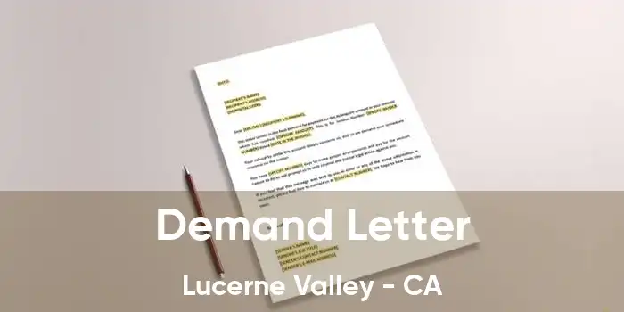 Demand Letter Lucerne Valley - CA