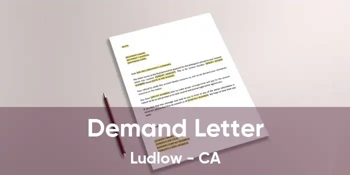 Demand Letter Ludlow - CA